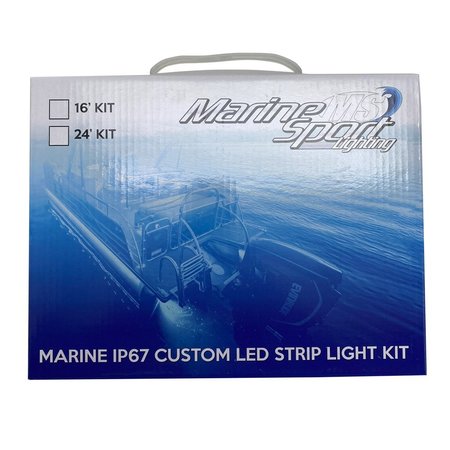 Marine Sport Lighting 16Ft (5M) Flexible Strip Light W/ Clear Ip67 Waterproof Sleeve (Green) MS16FTWSTRIP-G